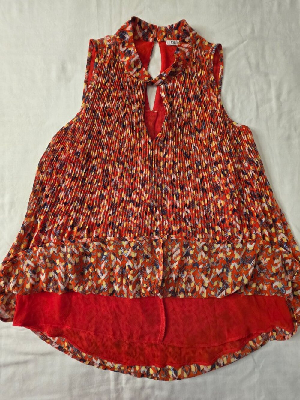 DR2 Sleeveless, Round Neck Women's Blouse, Size XS - Picture 7 of 9
